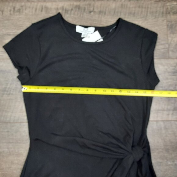 Little Black Dress Magaschoni Collection Scoop Neck Waist Sheath - Picture 5 of 9